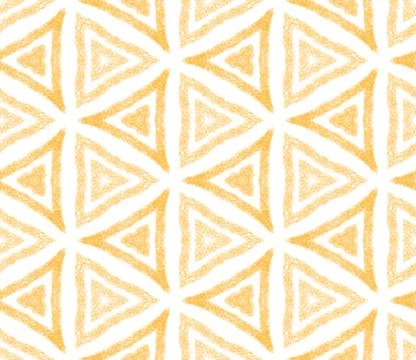 Mosaic seamless pattern. Yellow symmetrical 스톡 일러스트
