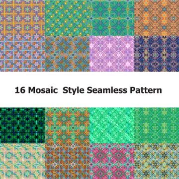 Mosaic set Stock Illustration