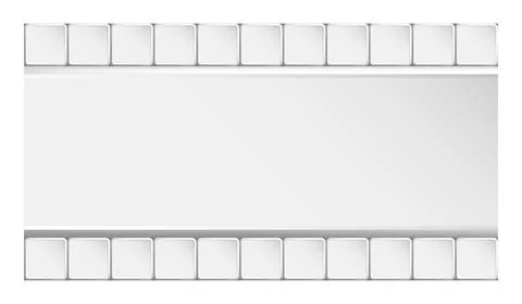 Mosaic silver colored tile buttons wall with rounded corners and big centra.. Stock Illustration