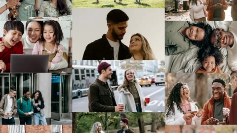 Mosaic Slideshow After Effects stock