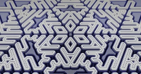 Mosaic snowflake 01 Video stock 105723615