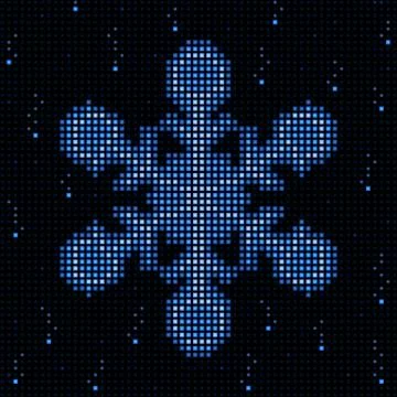 Mosaic snowflake Stock Illustration