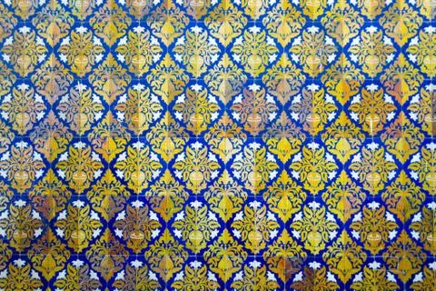 Mosaic at Spain square Stock Photos