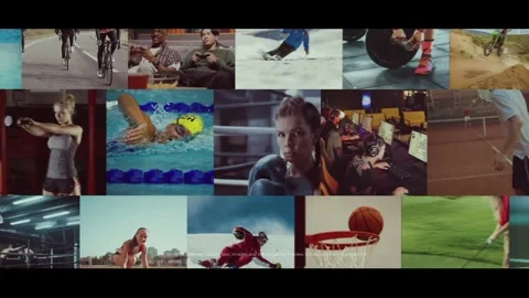 Mosaic Sport Logo Intro After Effects素材