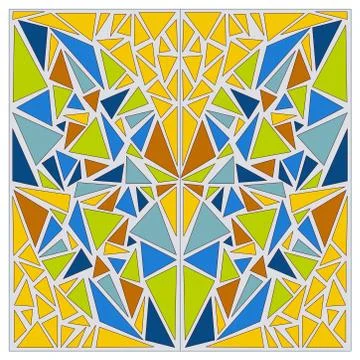 Mosaic square vector illustration. Wings. Stock Illustration