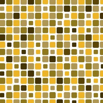 Mosaic with square yellow background Stock Illustration
