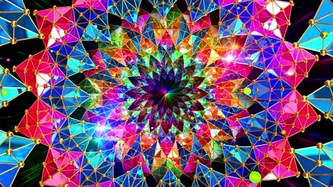 Mosaic Star Tunnel 库存影片 342472019