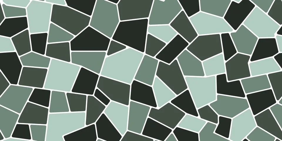 Mosaic stone geometric tile pattern, paving floor Stock Illustration