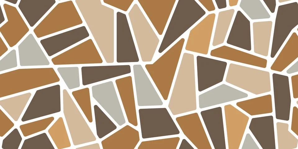 Mosaic stone tile pattern, paving floor background Stock Illustration