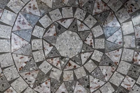 Mosaic Stone Tile Table Top Pattern . Stock Photos