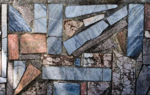 Mosaic stone wall 스톡 사진
