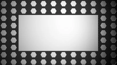 Mosaic structure in gray of honeycomb elements on dark background in carbon Иллюстрация