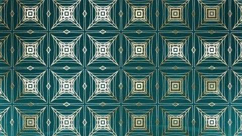 Mosaic style background. Arabic-style pattern with silver lines over blue, Video stock 240994259