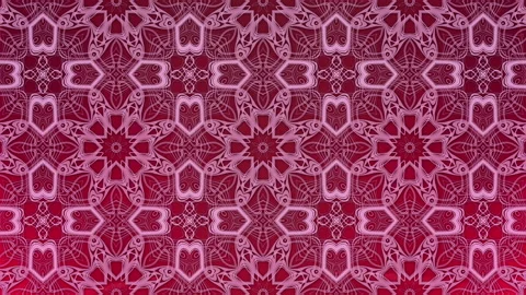 Mosaic style background. Arabic-style pattern over red background, Video stock 242174019