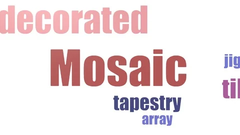 Mosaic Tagcloud Animated Isolated 库存影片 107212340