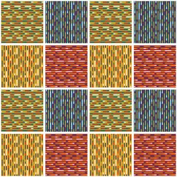 Mosaic Tile Seamless Vector Pattern. Variegated Geometric Abstract Square Stock Illustration