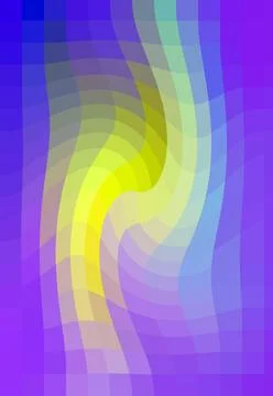 Mosaic tile. Yellow purple gradient background. Geometric pattern, texture Stockillustratie
