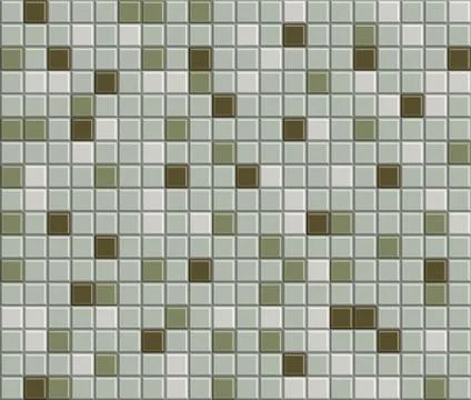 Mosaic Tiled Wall Background Stock Illustration