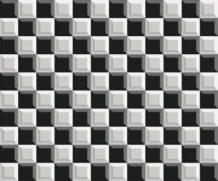 Mosaic Tiled Wall Background Stock Illustration