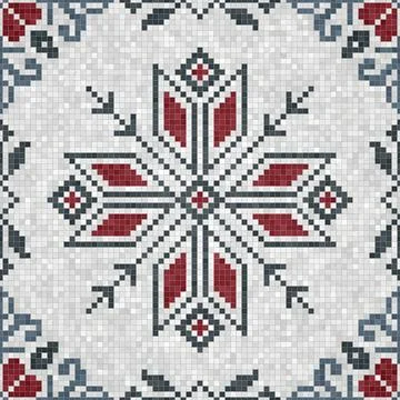 Mosaic tiles background, seamless vector pattern Illustrazione stock