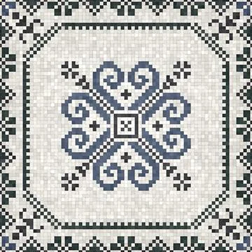 Mosaic tiles background, seamless vector pattern Illustrazione stock