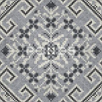 Mosaic tiles background, seamless vector pattern 스톡 일러스트