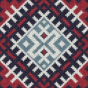 Mosaic tiles background, seamless vector pattern Illustrazione stock