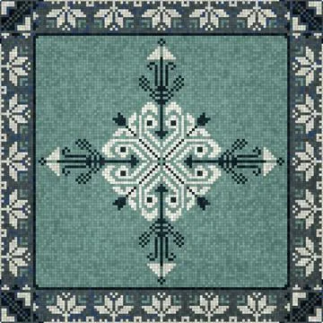 Mosaic tiles background, seamless vector pattern Illustrazione stock