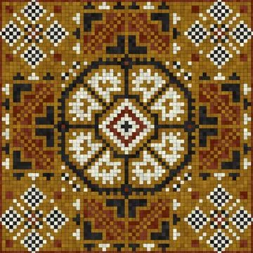 Mosaic tiles background, seamless vector pattern Illustrazione stock
