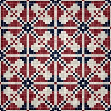 Mosaic tiles background, seamless vector pattern Illustrazione stock