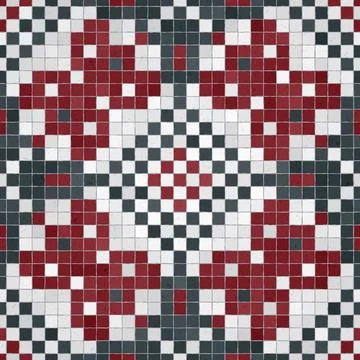 Mosaic tiles background, seamless vector pattern Illustrazione stock