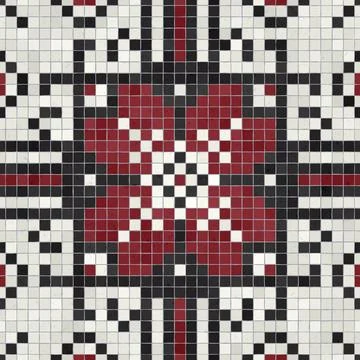 Mosaic tiles background, seamless vector pattern Illustrazione stock