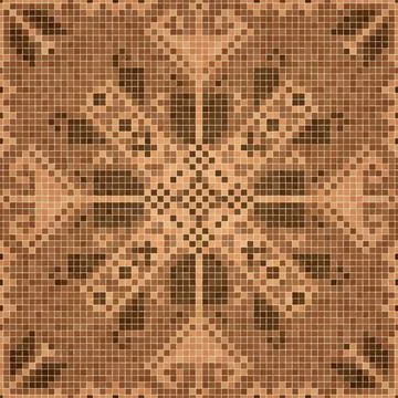 Mosaic tiles background, seamless vector pattern Illustrazione stock