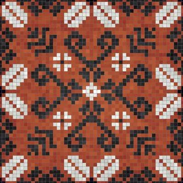 Mosaic tiles background, seamless vector pattern Illustrazione stock