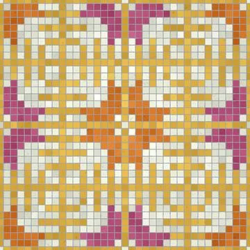 Mosaic tiles background, seamless vector pattern Illustrazione stock