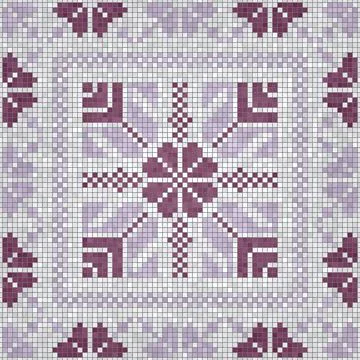 Mosaic tiles background, seamless vector pattern Illustrazione stock