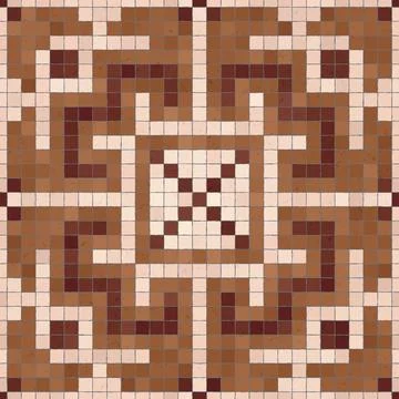 Mosaic tiles background, seamless vector pattern Illustrazione stock