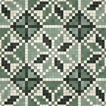 Mosaic tiles background, seamless vector pattern Illustrazione stock