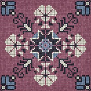 Mosaic tiles background, seamless vector pattern Illustrazione stock