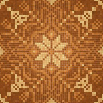 Mosaic tiles background, seamless vector pattern 스톡 사진