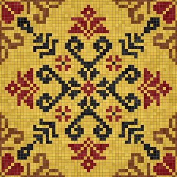 Mosaic tiles background, seamless vector pattern Stock Photos