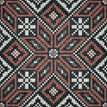 Mosaic tiles background, seamless vector pattern Stock Photos