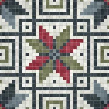 Mosaic tiles background, seamless vector pattern 스톡 사진