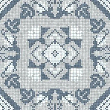 Mosaic tiles background, seamless vector pattern 스톡 사진