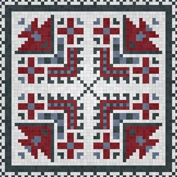 Mosaic tiles background, seamless vector pattern 스톡 사진