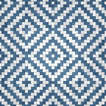 Mosaic tiles background, seamless vector pattern Foto stock