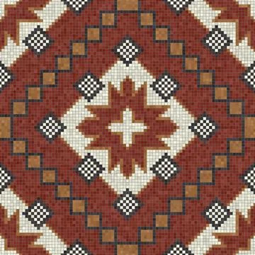 Mosaic tiles background, seamless vector pattern Foto stock