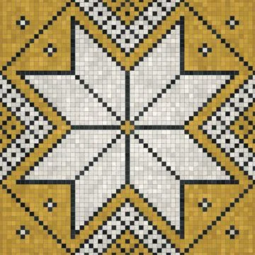 Mosaic tiles background, seamless vector pattern 스톡 사진