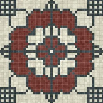 Mosaic tiles background, seamless vector pattern Foto stock
