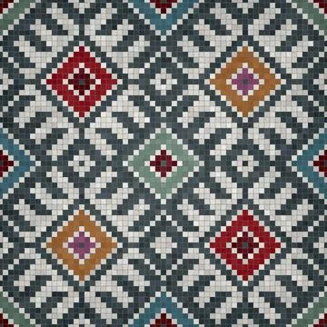 Mosaic tiles background, seamless vector pattern 스톡 사진